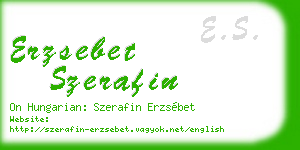 erzsebet szerafin business card