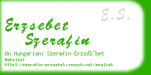 erzsebet szerafin business card